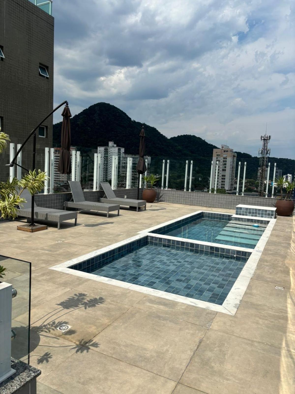 Novo Apto Canto Do Forte, Rua Praia Vista Montanha, Com Wi Fi, Homebeach10, 01 Vaga De Garagem, Melhores Restaurantes Ao Lado 프라이아 그란데 외부 사진